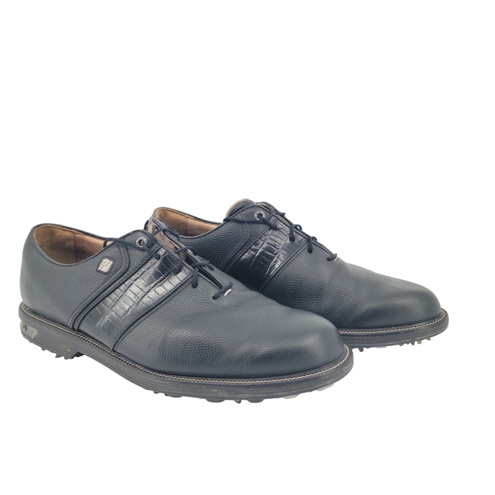 FootJoy DryJoys Premiere Series Golf Shoes Mens 11 Wide Black Leather 53924